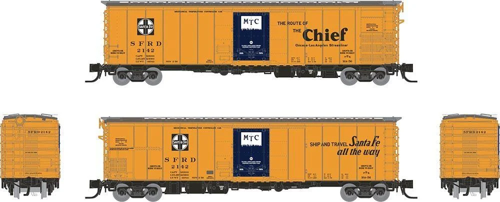 N Rapido Santa Fe RR-56 Mechanical Reefer: Chief Slogan: Single Car 561004A