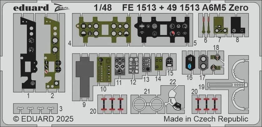 1/48 Eduard A6M5 Zero Zoom set for FINE MOLDS kit FE1513