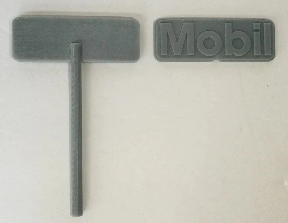 HO Phoenix Precision Gas Station Sign: Mobil 31646 - Phoenix Precision Models