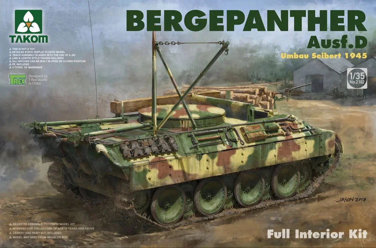 1/35 Takom Bergepanther Ausf. D Tank 2102 - Takom Models