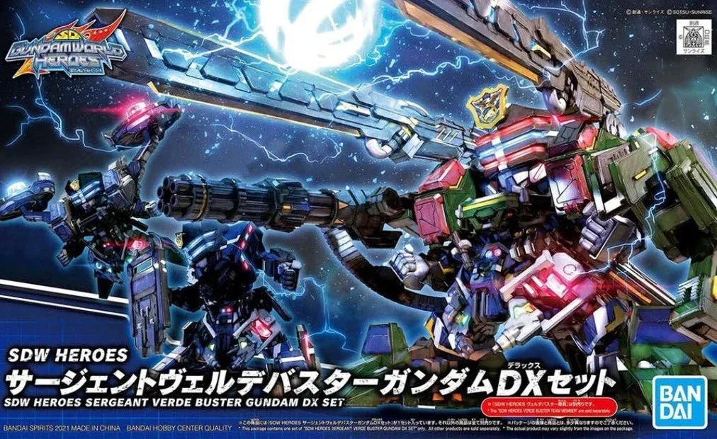 Bandai SDW Heroes Sergeant Verde Buster Gundam DX Set 2568794 - Bandai Namco
