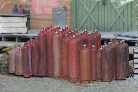HO Bar Mills Acetylene Tank Clusters 2012 - Bar Mills Models
