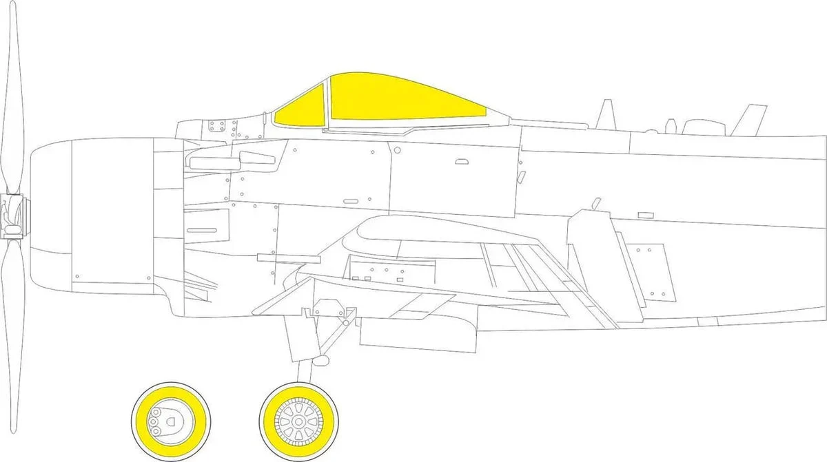 1/72 Eduard Paint Mask for HASEGAWA / HOBBY 2000 A-1J CX636