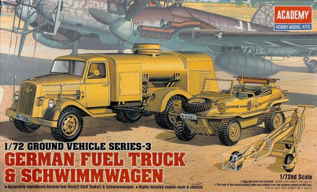 1/72 Academy German Fuel Truck & Schwimmwagen 13401 - Academy Models