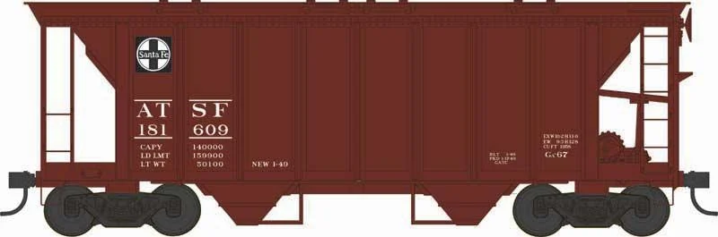 HO Bowser 70T Covered Hopper ATSF Road #181622 - 43239