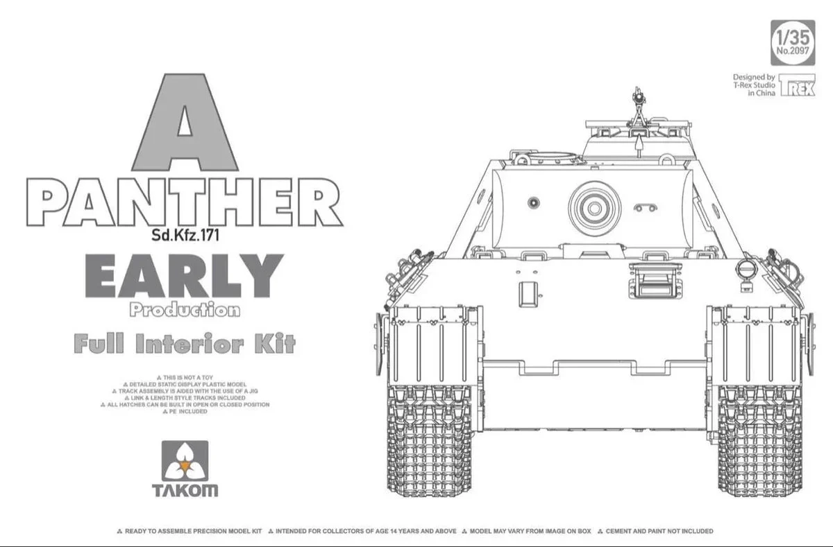 1/35 Takom Panther Ausf. A Early Prod. (Full Interior) 2097 - Takom Models