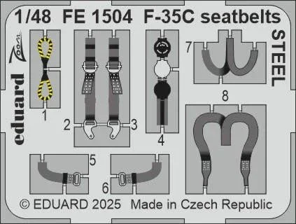 1/48 Eduard F-35C seatbelts Zoom set for TAMIYA kit FE1504
