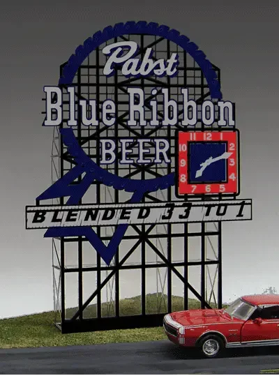 N/HO Miller Engineering Small Pabst Beer Billboard 4082