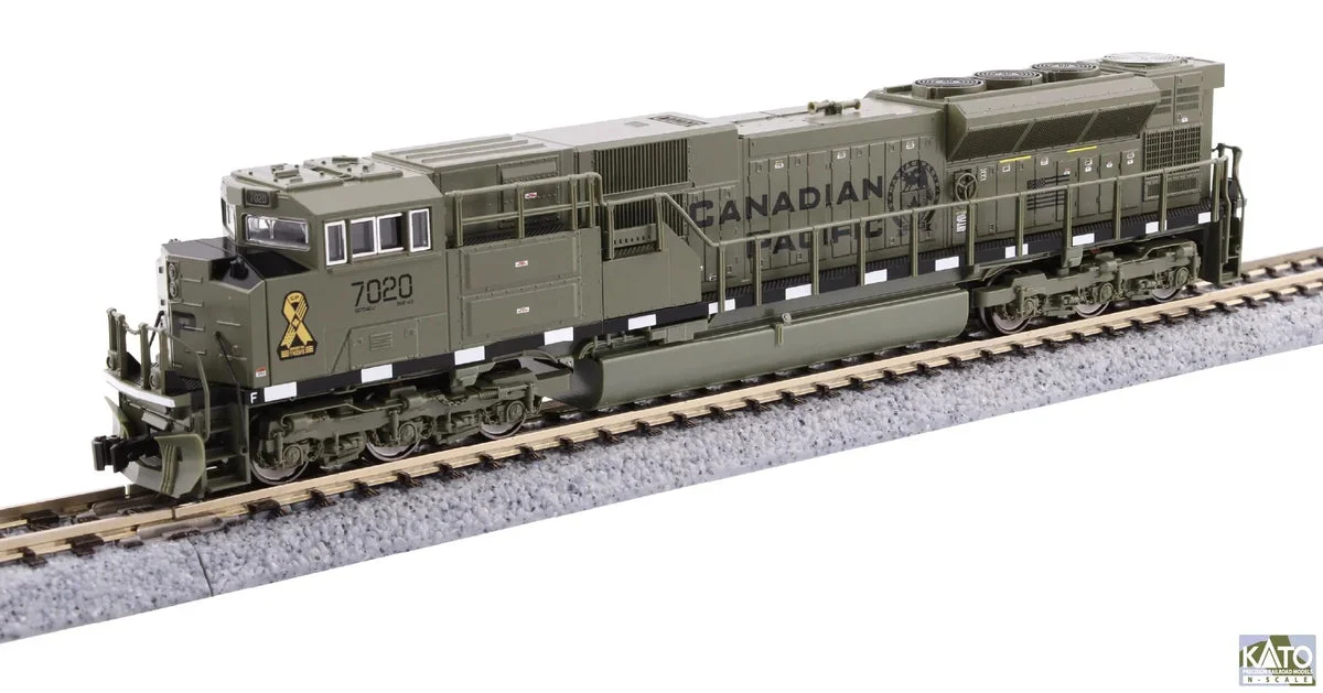 N Kato Canadian Pacific #7020 (Green) SD70ACu w/Pre-Installed DCC 176-8541-D