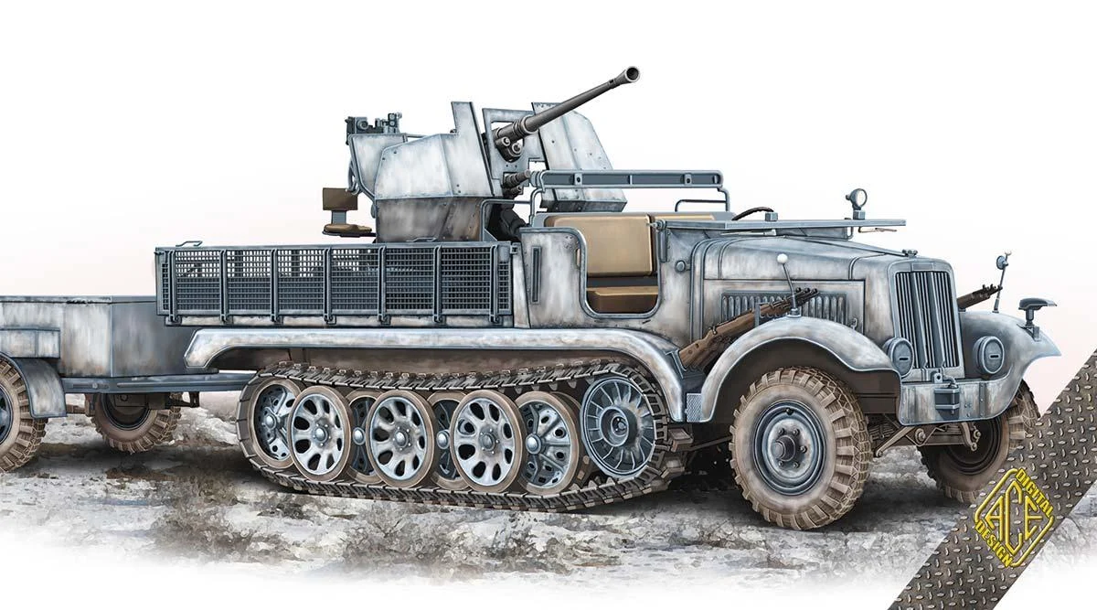 1/72 ACE Model 3.7cm Flak 36 auf Fahrgestell mZgKw 5T Sd.Kfz.6/2 72573 - ACE Models