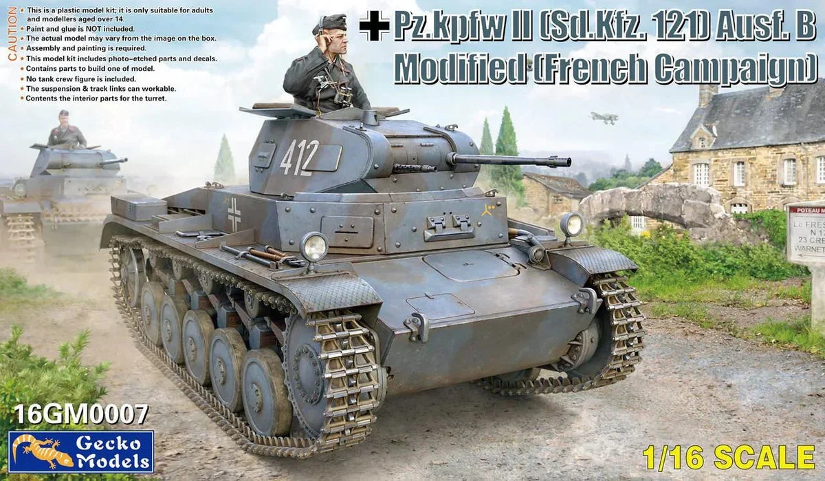 1/16 Gecko Models Pz.Kpfw II Sd.Kfz. 121 Ausf. C A-B-C Modified French Campaign 16GM0007