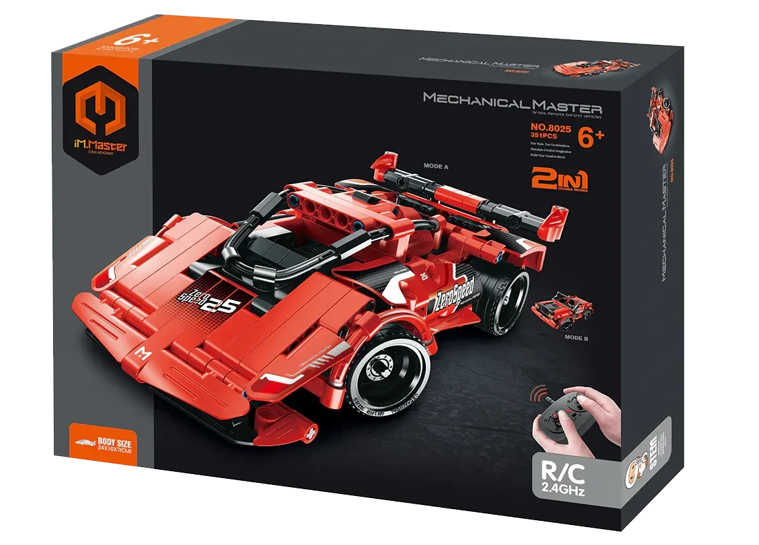 Mechanical Master Tech Brick 2in1 R/C Racing Car Kit (351 pcs) 8025