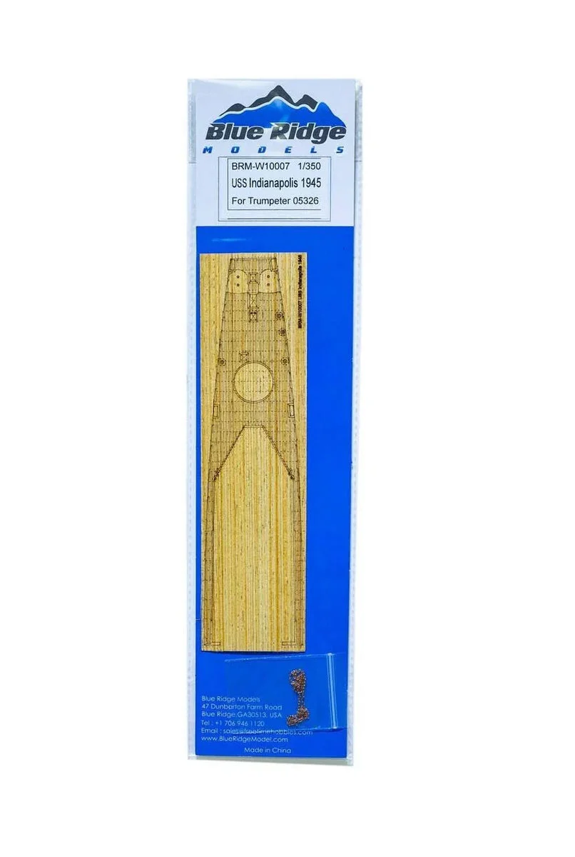 1/350 Blue Ridge Models USS Indianapolis 1945 Wood Deck for Trumpeter W10007