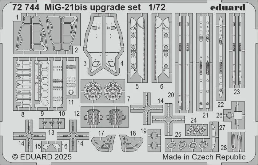 1/72 Eduard MiG-21bis upgrade set Photo Etch 72744