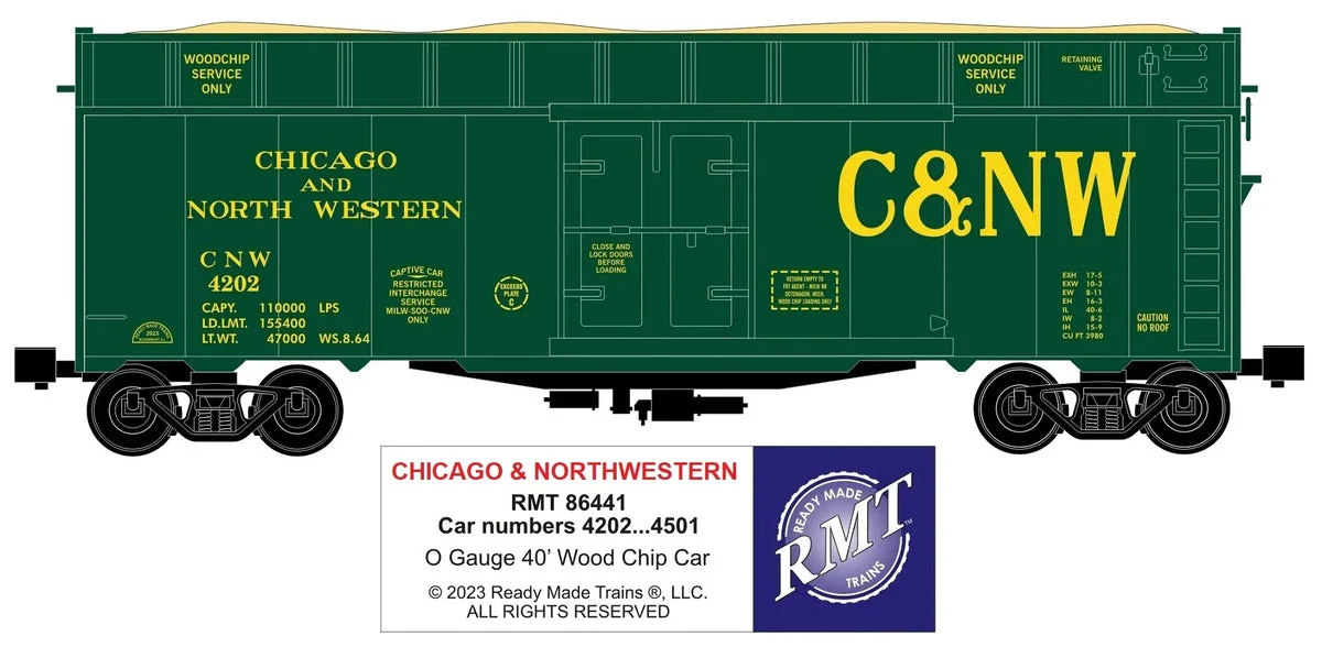 O RMT Woodchip Car Chicago & Northwestern 86441 - Ready Made Trains