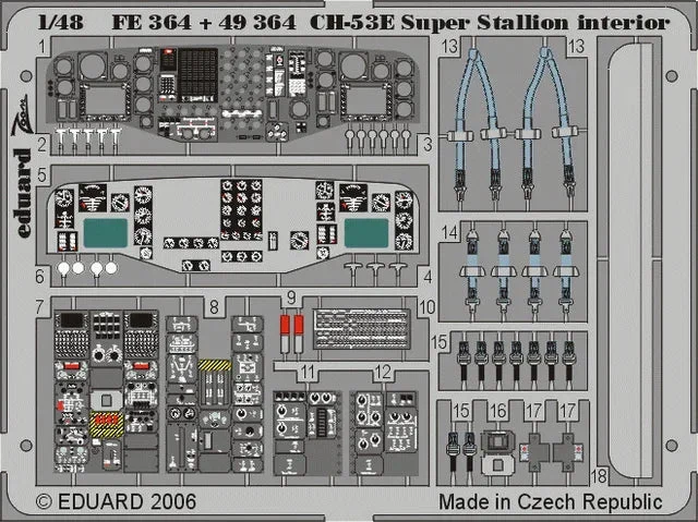 1/48 Eduard CH-53E interior for ACADEMY/MRC FE364