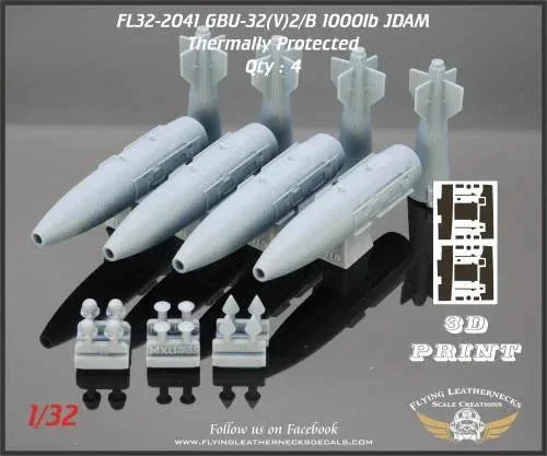 MPM_1_604d073b-bfa5-4f4c-b978-0aa85615903d_1200x1200.webp 1/32 Flying Leathernecks GBU-32(V)2/B 1000lb JDAM Thermally Protected (4) 32-2041
