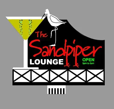 O/HO Miller Engineering Sandpiper Lounge Billboard 8681