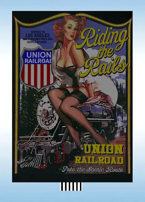 O/HO Miller Engineering Large Riding the Rails Billboard 88-7501
