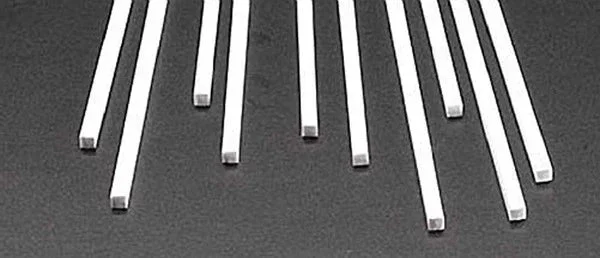 Plastruct .125 Square Styrene Rod (MS-125 / 10 Pack) 90780