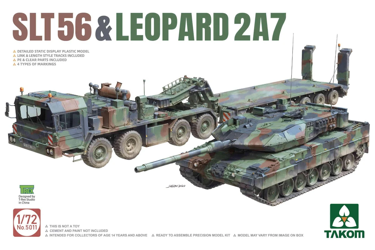 1/72 Takom SLT56 & Leopard 2A7 Tank 5011 - Takom Models