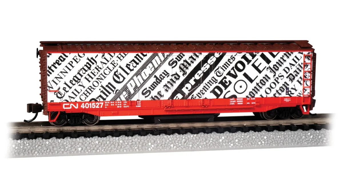 N Bachmann Track-Cleaning 50' Plug-Door Boxcar - Canadian National #401527 - 16372