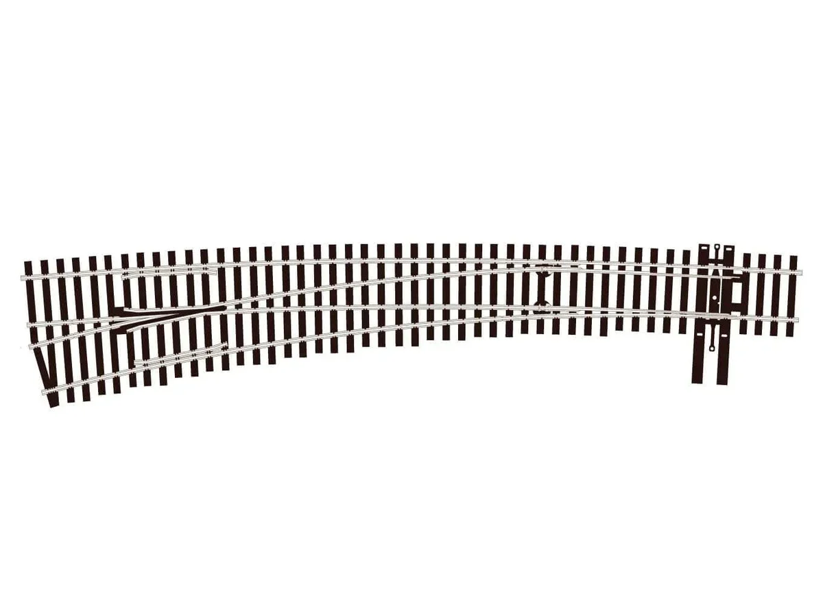 HO Peco SL-E8377 Curved Turnout #7 Radius Left Hand 34736
