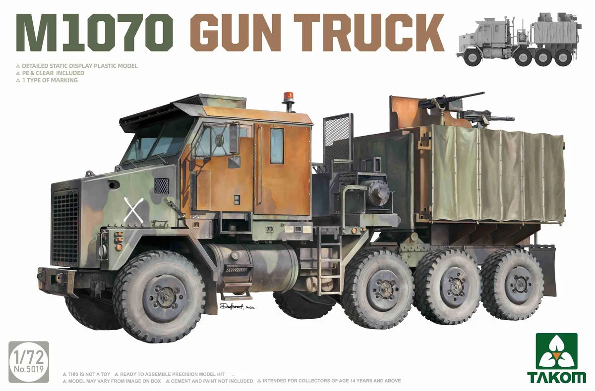 1/72 Takom M1070 Gun Truck 5019 - Takom Models