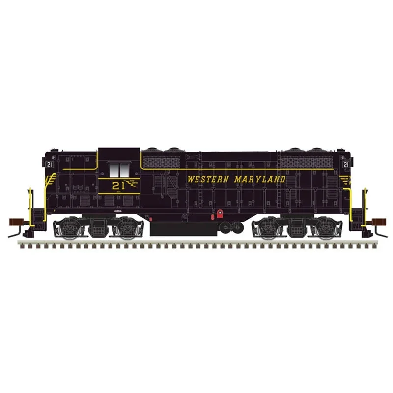 HO Atlas GP7 Gold Western Maryland 21 (Black/Yellow) 10003961 - Atlas Trains