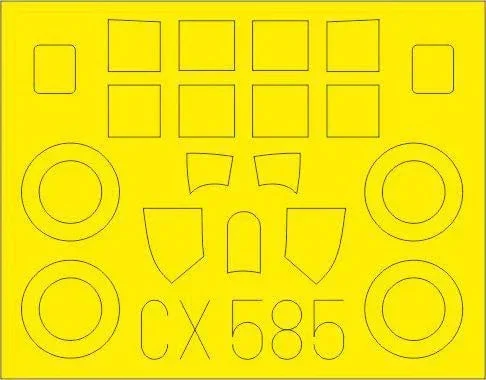 1/72 Eduard Paint Mask for ARMA HOBBY Wildcat Mk.VI CX585