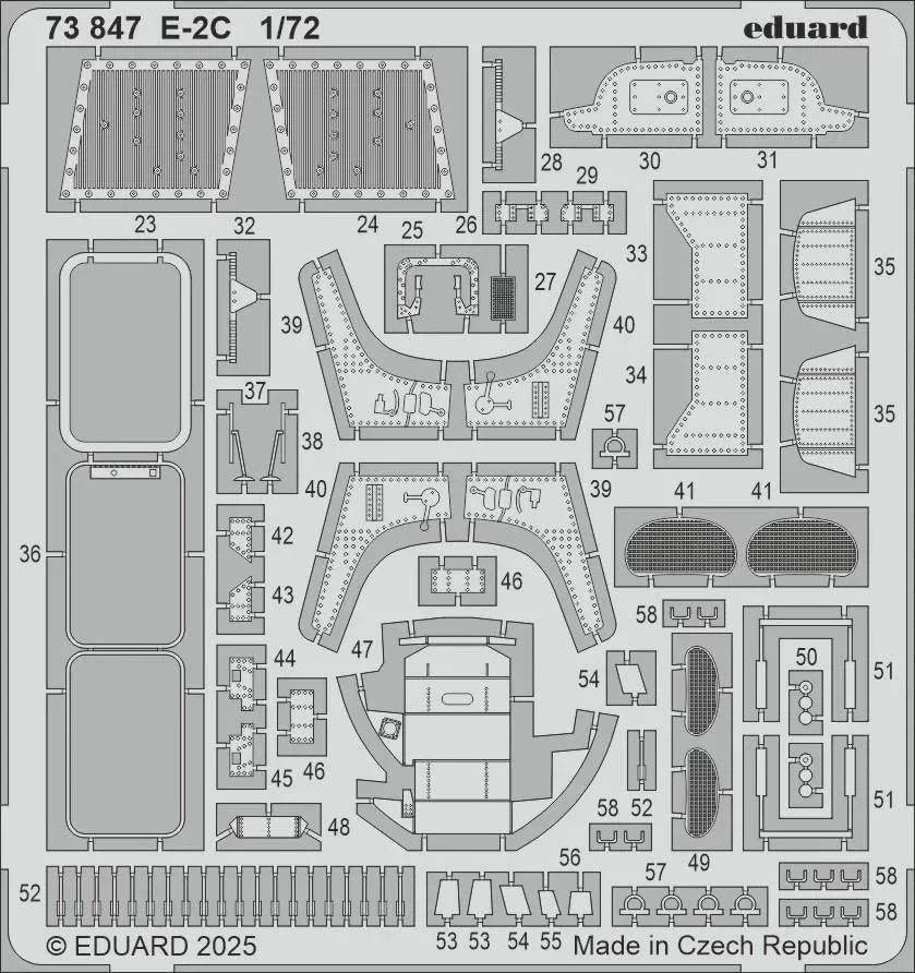 1/72 Eduard E-2C Photo etched set for HELLER kit 73847