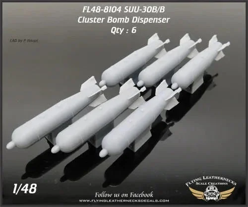 MPM_1_6ab0823d-bde5-40ff-8d5a-e035a1546ec2_1200x1200.webp 1/48 Flying Leathernecks SUU-30B/B Cluster Bomb Dispenser 48-8104