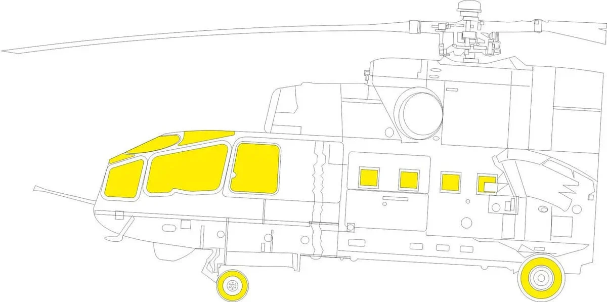 1/48 Eduard Mi-24A TFace MASK for TRUMPETER kit EX1115