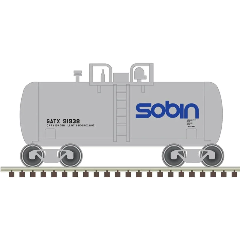 N Atlas Trainman Beer Can Tank Car Sobin (GATX) #91938 - 50006884
