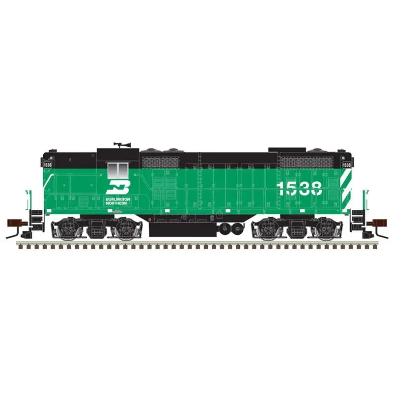 HO Atlas GP7 Silver Burlington Northern 1554 (Cascade Green/Black) - 10003943