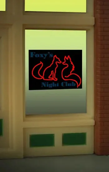 Miller Engineering Foxy's Window Sign 9010