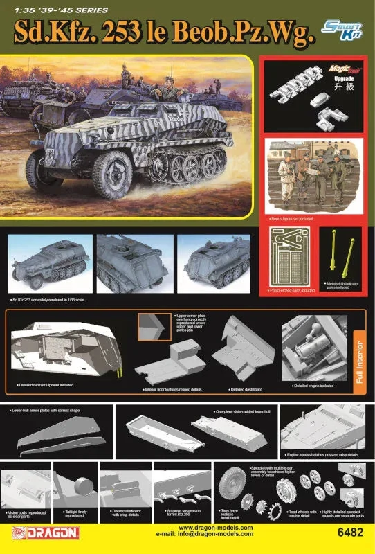 1/35 Dragon Model Sd.Kfz. 253 le Beob.Pz.Wg. Halftrack 6482 - Dragon Models
