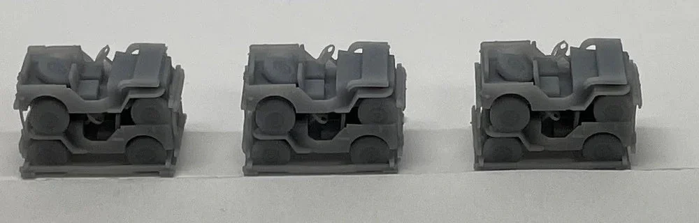 N Phoenix Precision Jeep Pair (Flat Car Load) 30633 - Phoenix Precision Models