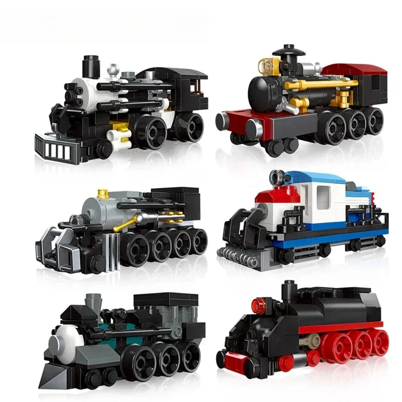 Jie-Star 6 in 1 Rail Car Locomotive Building Block 92307