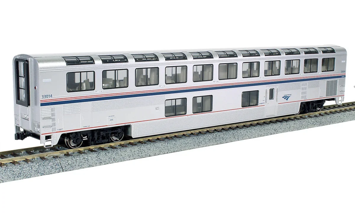 HO Kato Amtrak Superliner I Lounge Phase Vi With Preinstalled Interior Light 356065-1