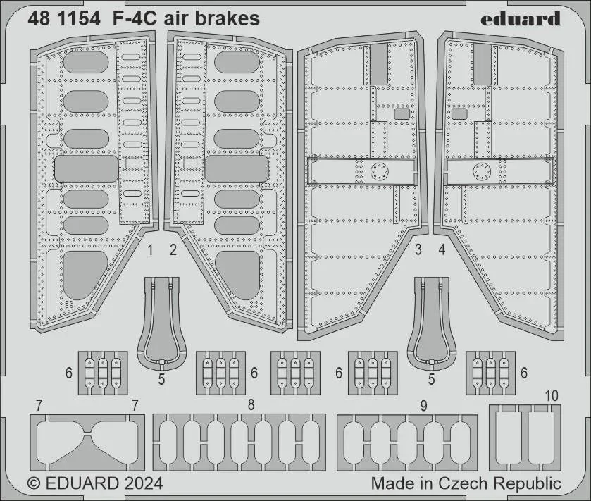 1/48 Eduard F-4C air brakes Photo Etch set for HOBBY 2000 / ACADEMY 481154