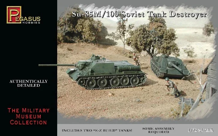 1/72 Pegasus Su-85M/100 Soviet Tank Destroyer 7663
