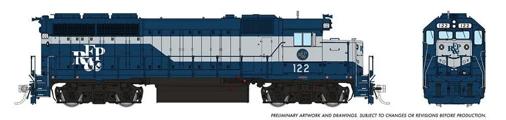 HO Rapido EMD GP40 (DC/DCC/Sound): RF&P - Stylized Scheme: #124 40520