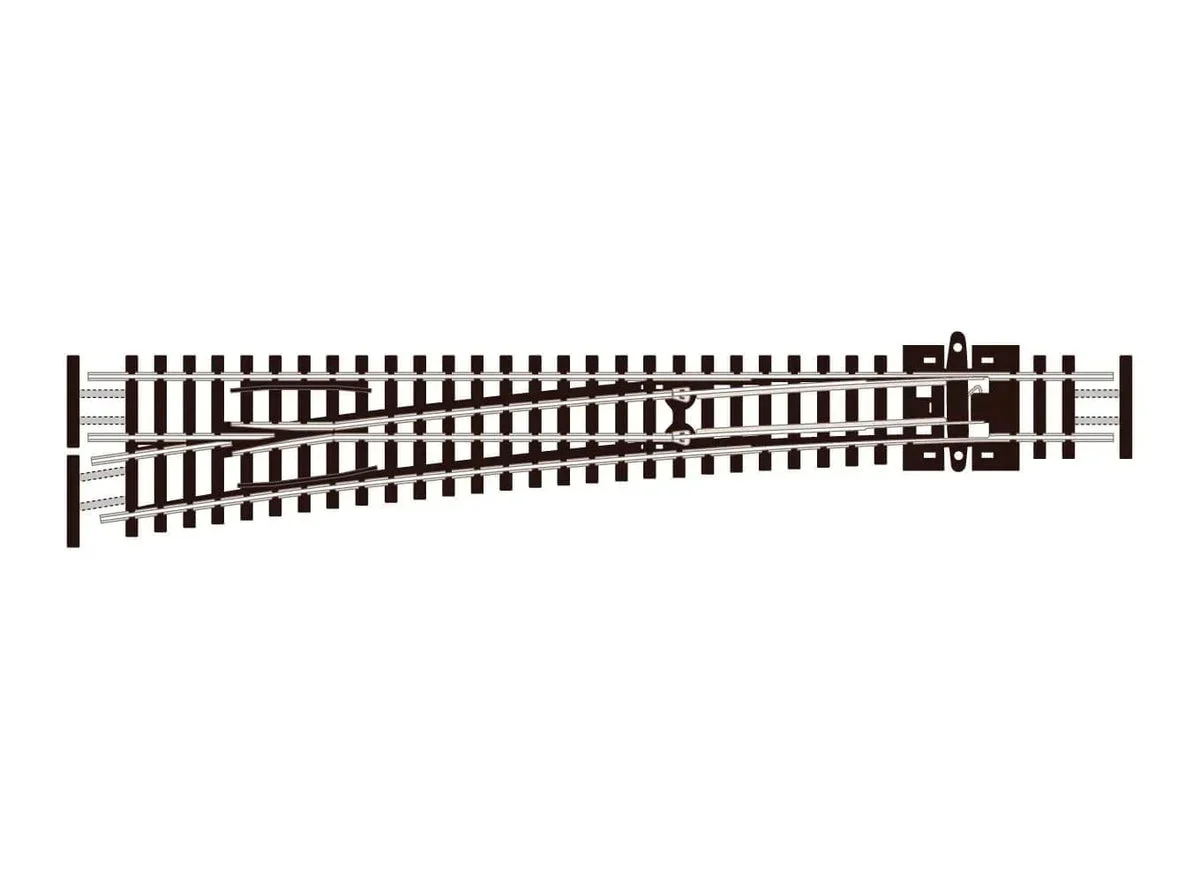 N Scale Peco SL-E389F Turnout Large Radius Left Hand 6504