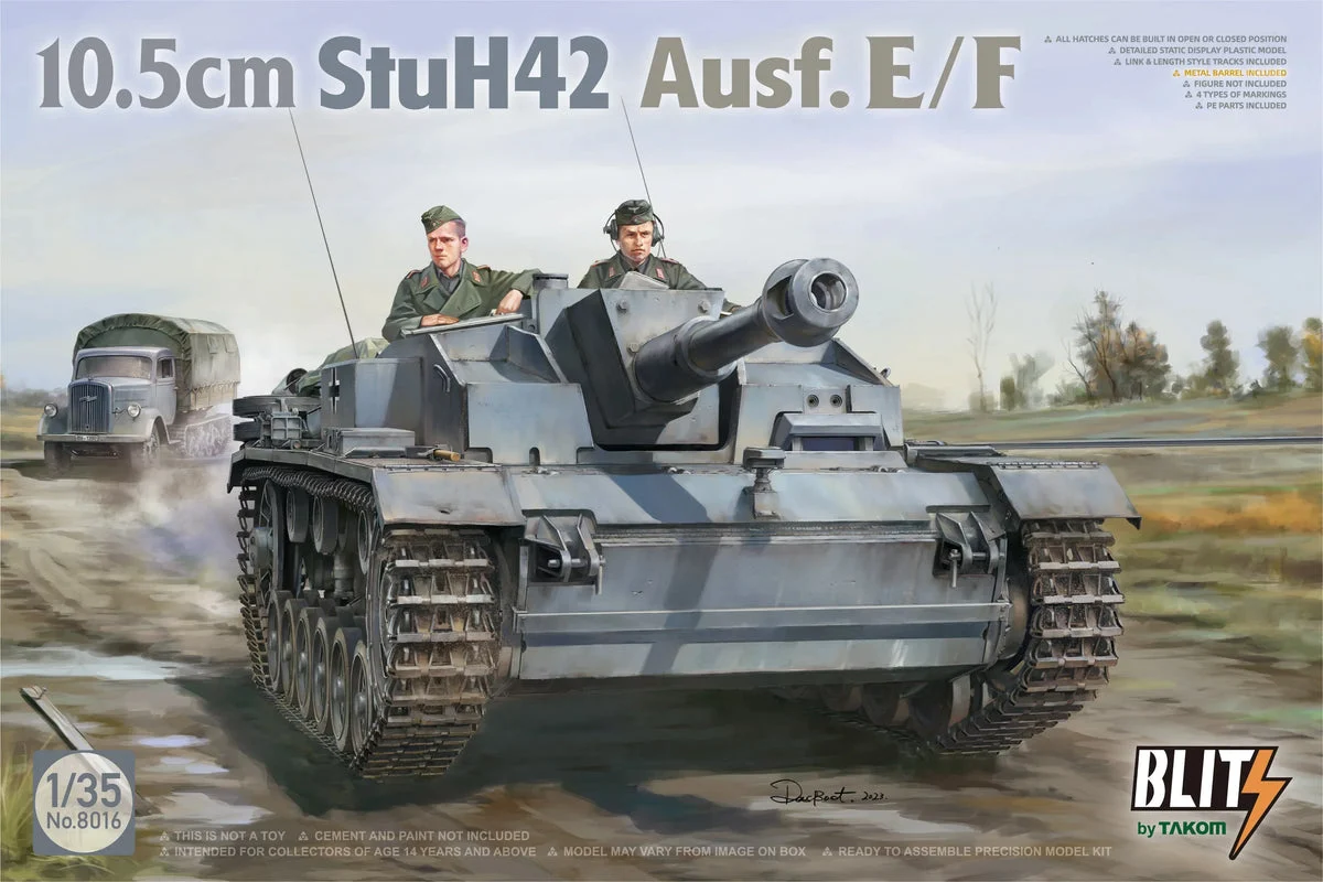 1/35 Takom 10.5cm Stuh 42 Ausf. E/F (Blitz) 8016 - Takom Models