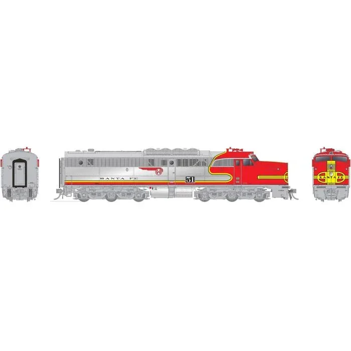 HO Rapido PA-1 (DC/DCC/Sound): AT&SF (Repowered): #51L - 023545
