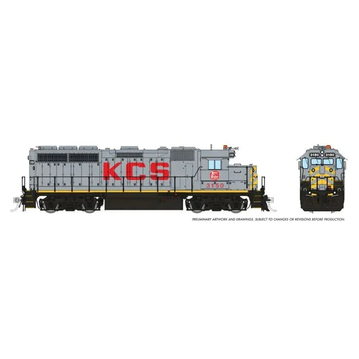 HO Rapido EMD GP40 (DC/Silent): KCS: #3150 w/Standard DB 40039 - Rapido Trains