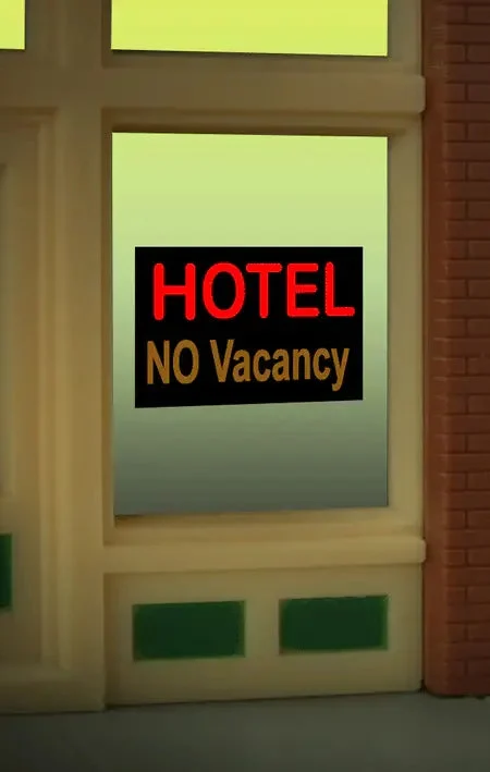 Miller Engineering Hotel Window Sign 8985
