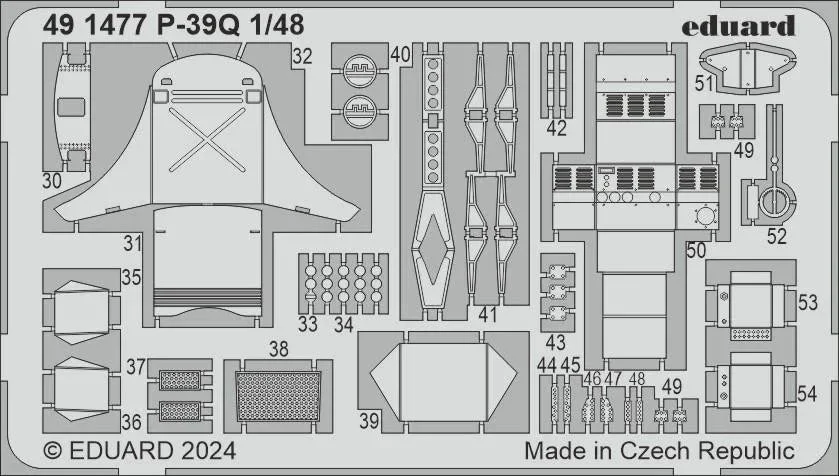 1/48 Eduard P-39Q Photo Etch set for ARMA HOBBY 491477