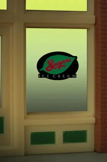 O/HO Miller Engineering Breyers Window Sign 8810
